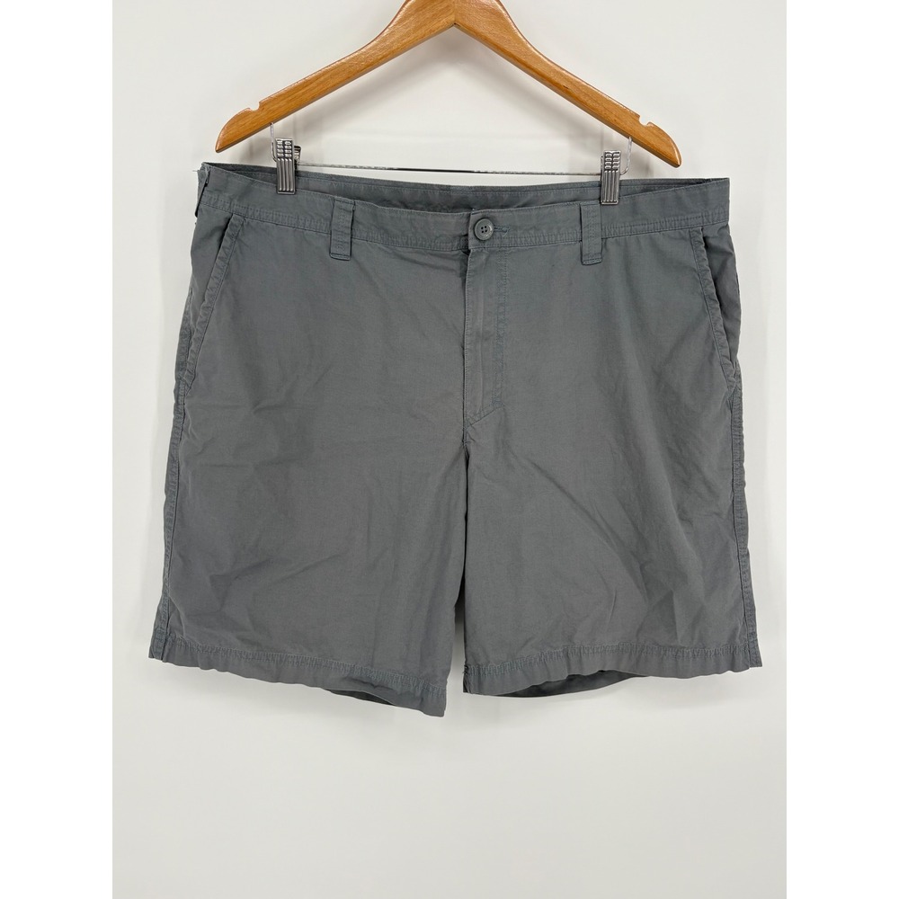 Columbia Chino Shorts Mens 40 Grey Outdoor Hiking Casual Cotton AM4471 10 Inseam